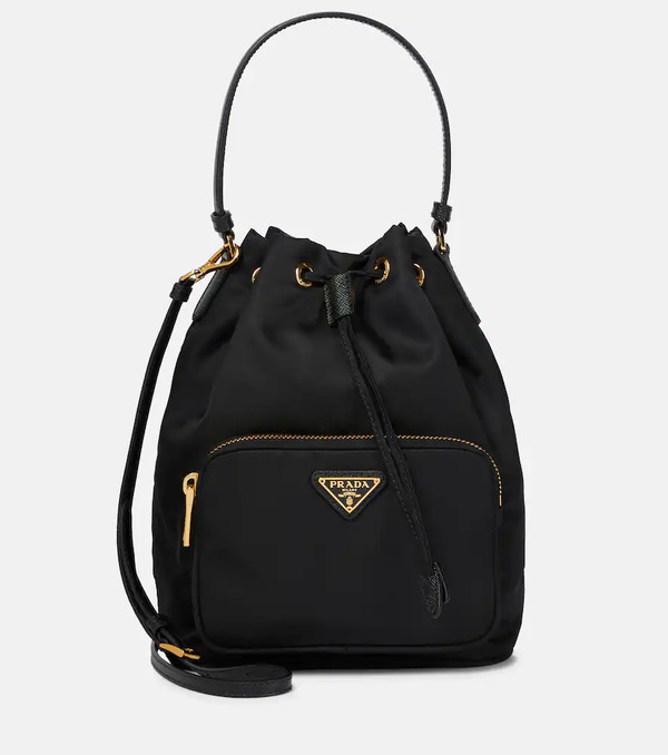  Prada Prada Prada Duet Small Re-nylon Bucket Bag 