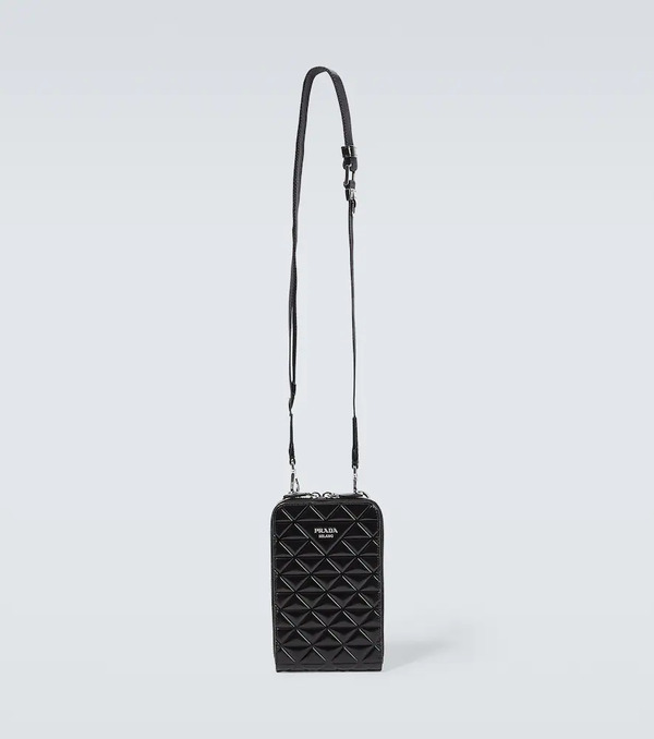  Prada Prada Embellished Leather Phone Case 