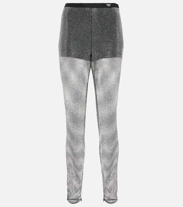  Prada Prada Embellished Mesh Pants 