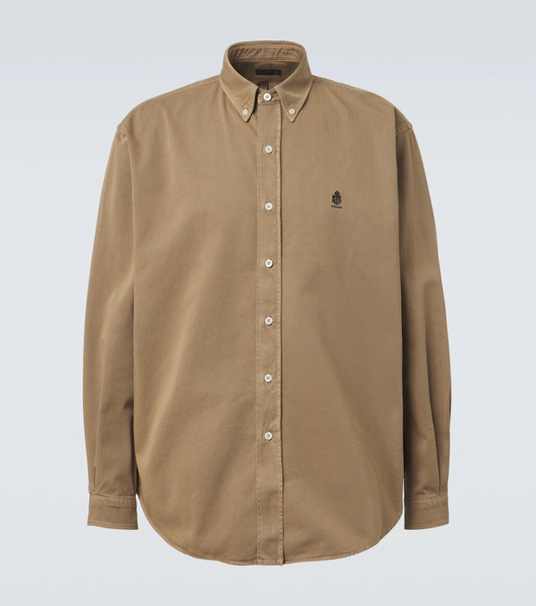  Prada Prada Embroidered Cotton Shirt 
