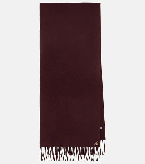  Prada Prada Fringed Silk And Cashmere Scarf 