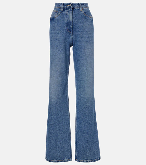  Prada Prada High-rise Wide-leg Jeans 