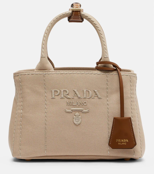  Prada Prada Prada Jardiniere Mini Canvas Top-handle Bag 
