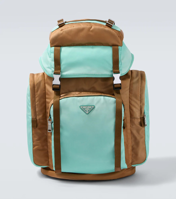  Prada Prada Large Re-nylon And Saffiano Leather Backpack 