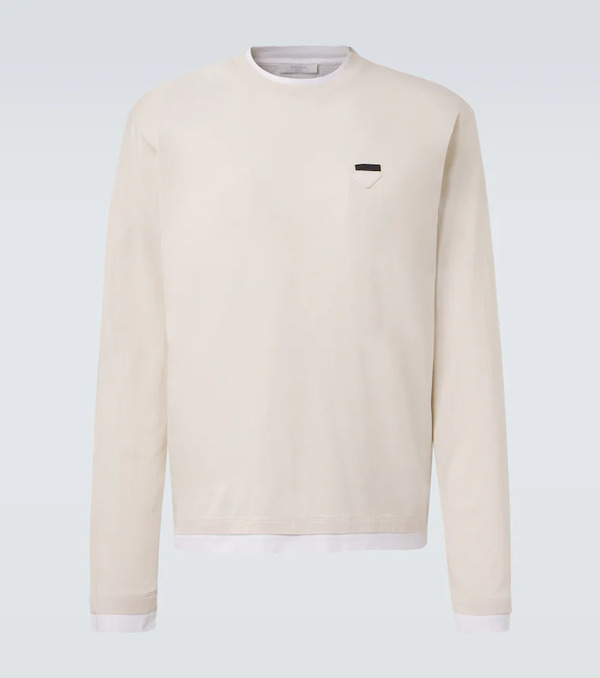  Prada Prada Layered Cotton Jersey T-shirt 