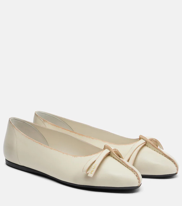  Prada Prada Leather Ballet Flats 