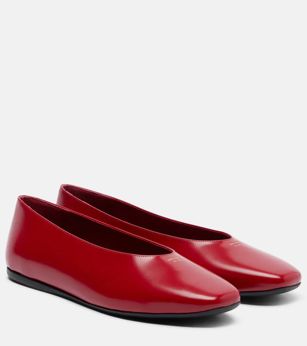  Prada Prada Leather Ballet Flats 