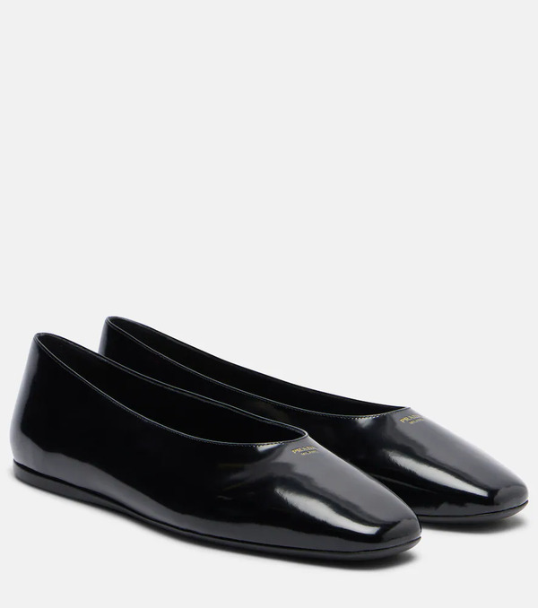  Prada Prada Leather Ballet Flats 