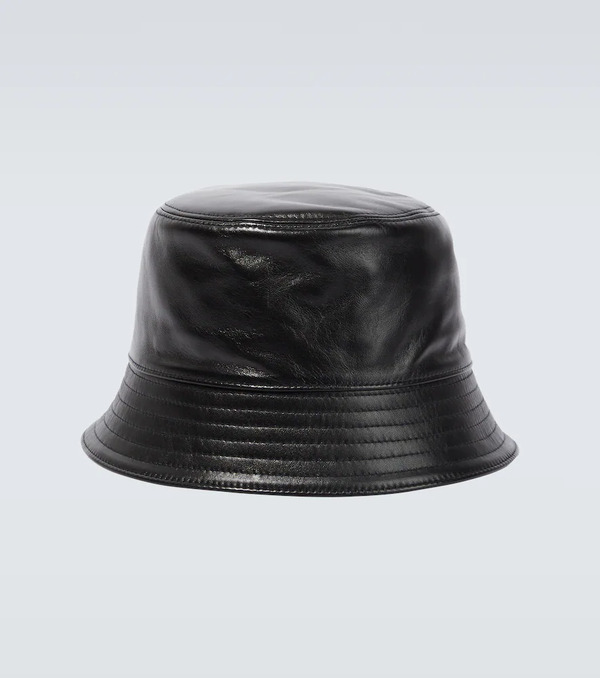  Prada Prada Leather Bucket Hat 