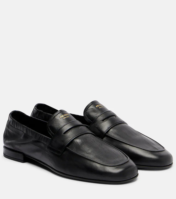  Prada Prada Leather Loafers 