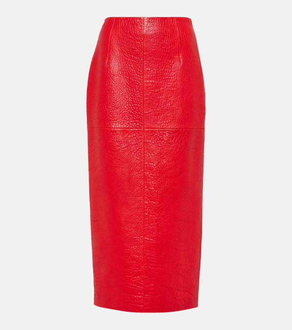  Prada Prada Leather Pencil Skirt 