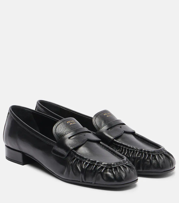  Prada Prada Leather Penny Loafers 