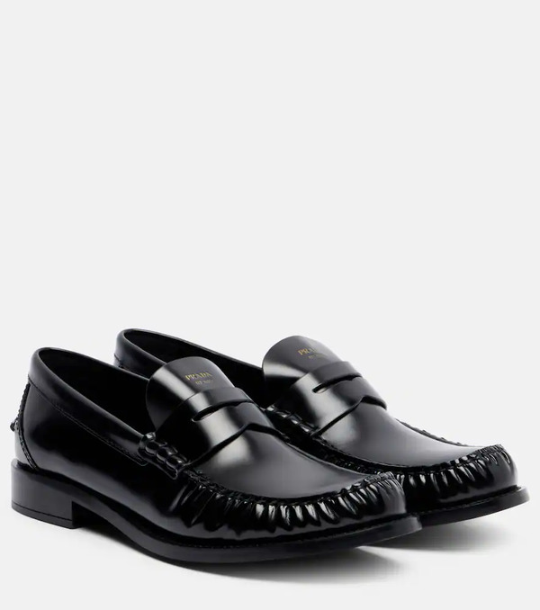  Prada Prada Leather Penny Loafers 