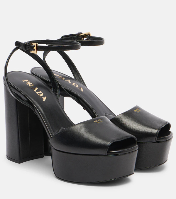  Prada Prada Leather Platform Sandals 