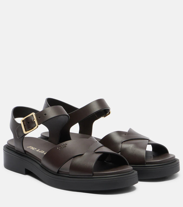  Prada Prada Leather Platform Sandals 