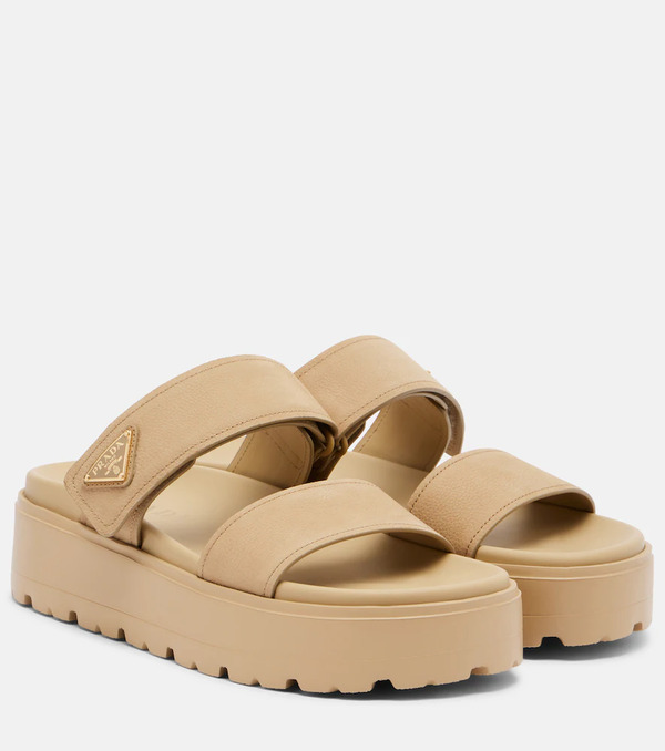  Prada Prada Leather Platform Sandals 
