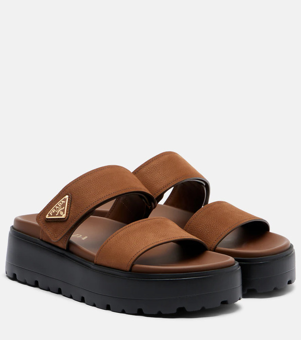  Prada Prada Leather Platform Sandals 