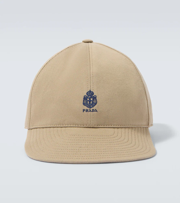  Prada Prada Logo Canvas Baseball Cap 