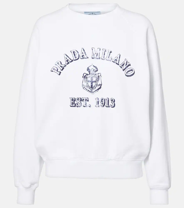 Prada Prada Logo Cotton Jersey Sweatshirt 