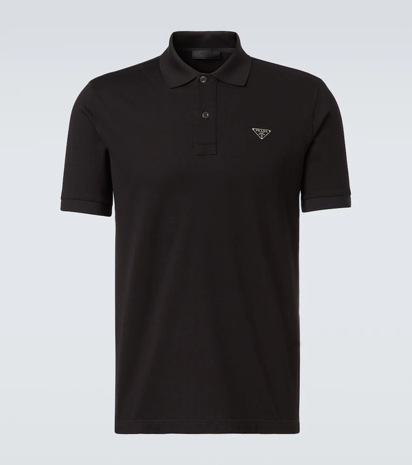  Prada Prada Logo Cotton Polo Shirt 