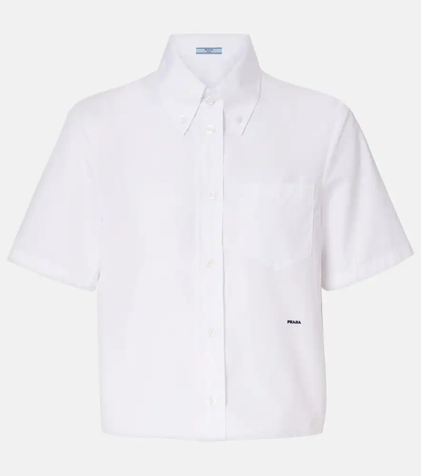  Prada Prada Logo Cotton Poplin Shirt 