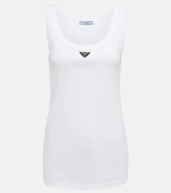  Prada Prada Logo Cotton Tank Top 