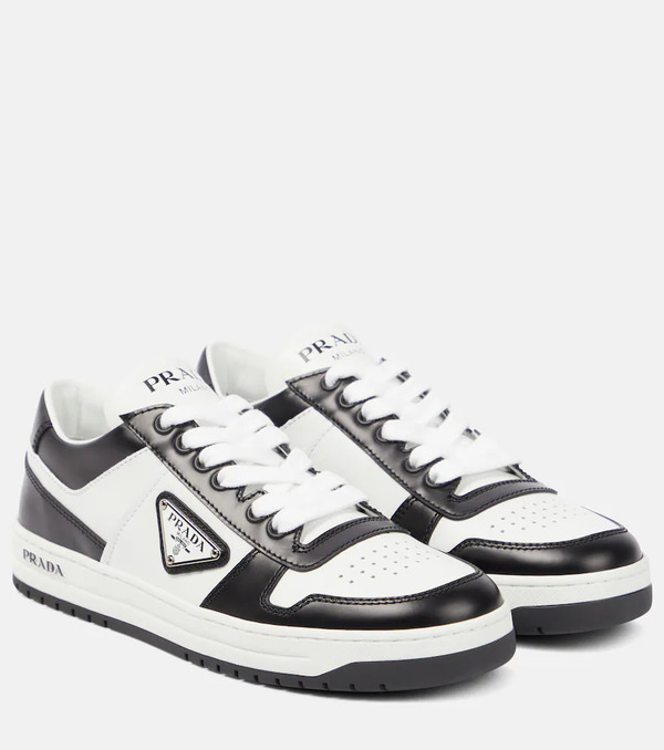  Prada Prada Logo Leather Sneakers 