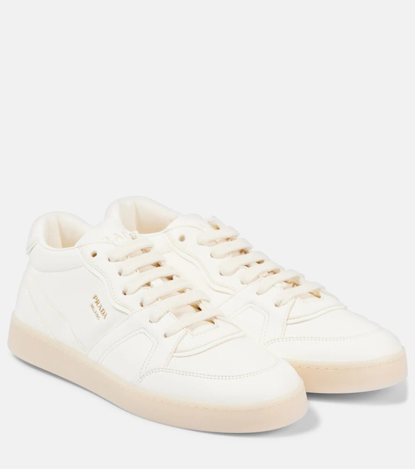  Prada Prada Logo Leather Sneakers 