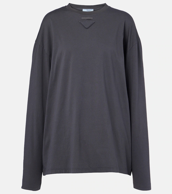  Prada Prada Logo Oversized Cotton T-shirt 