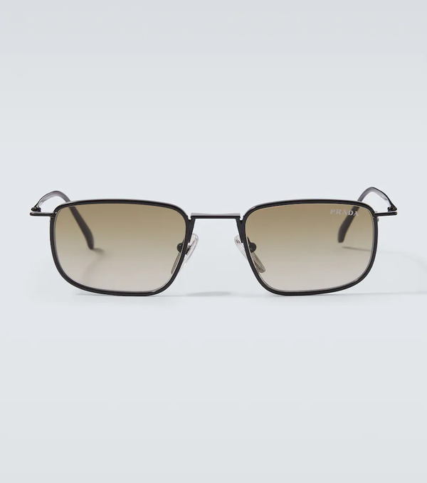 Prada Prada Logo Rectangular Sunglasses 