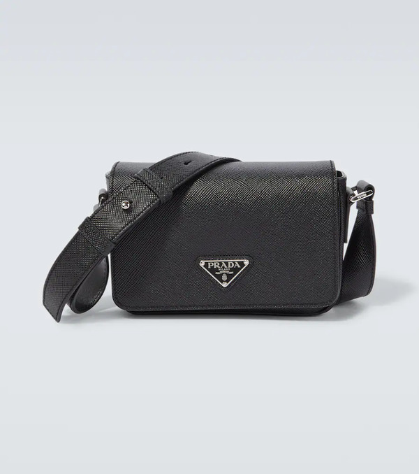  Prada Prada Logo Saffiano Leather Shoulder Bag 