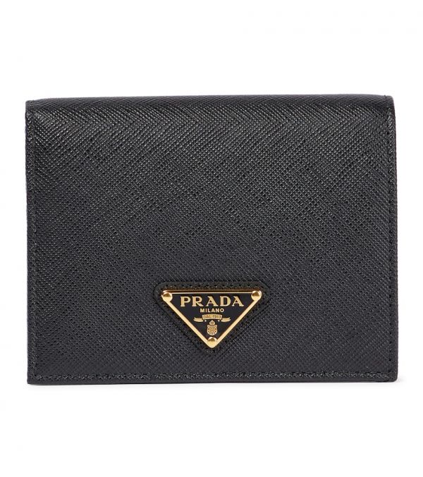 Prada Prada Logo Saffiano Leather Wallet 