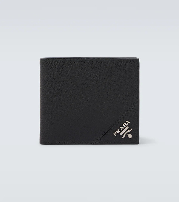  Prada Prada Logo Saffiano Leather Wallet 