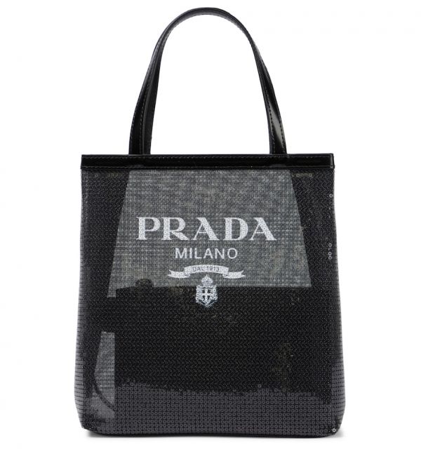  Prada Prada Logo Sequin-embellished Tote 
