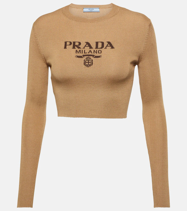  Prada Prada Logo Silk Top 