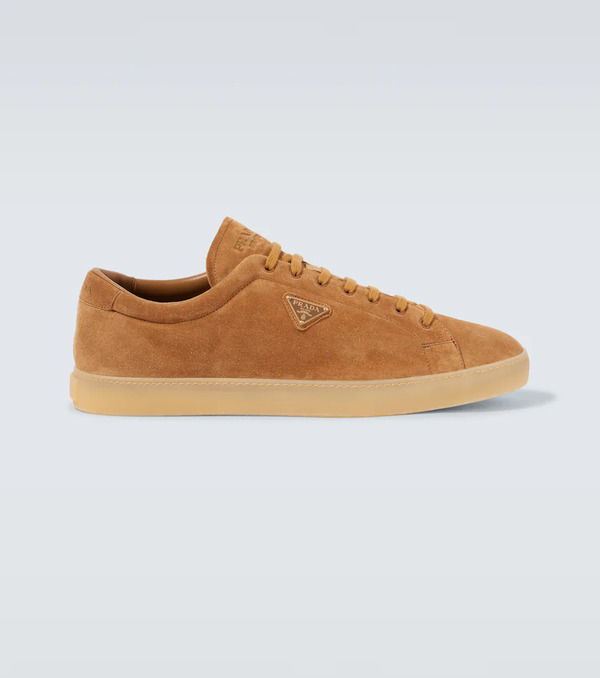  Prada Prada Logo Suede Sneakers 