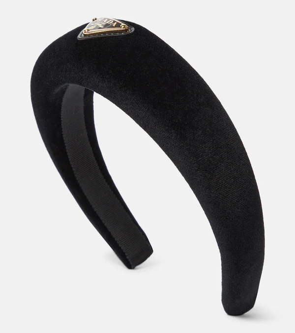  Prada Prada Logo Velvet Headband 