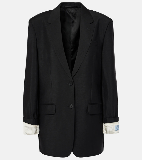  Prada Prada Mohair And Wool Blazer 