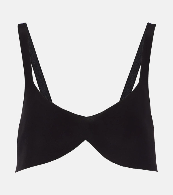  Prada Prada Oversized Silk Crepe De Chine Bra Top 