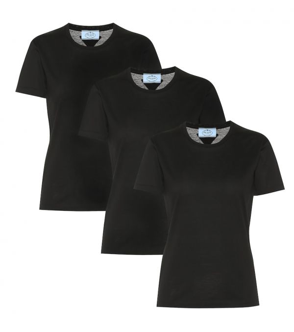  Prada Prada Pack Of 3 Cotton T-shirts 