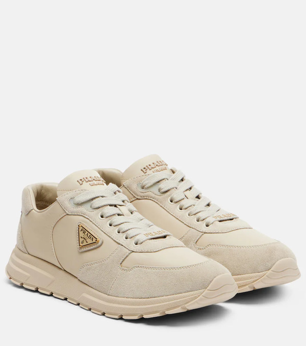  Prada Prada Prax 2.0 Re-nylon Suede-trimmed Sneakers 