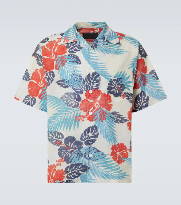  Prada Prada Printed Cotton Bowling Shirt 