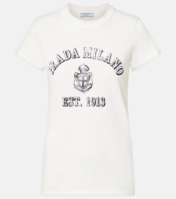  Prada Prada Printed Cotton Jersey T-shirt 