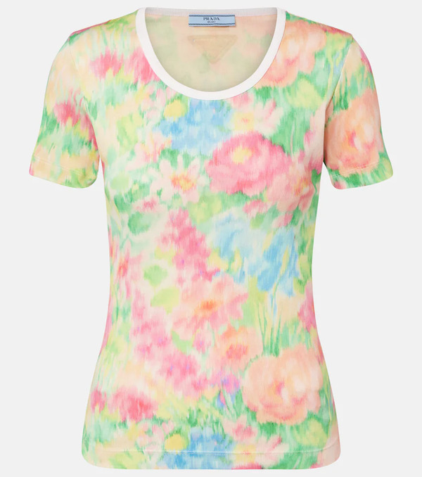  Prada Prada Printed Cotton T-shirt 