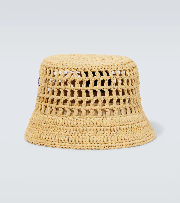  Prada Prada Raffia Bucket Hat 