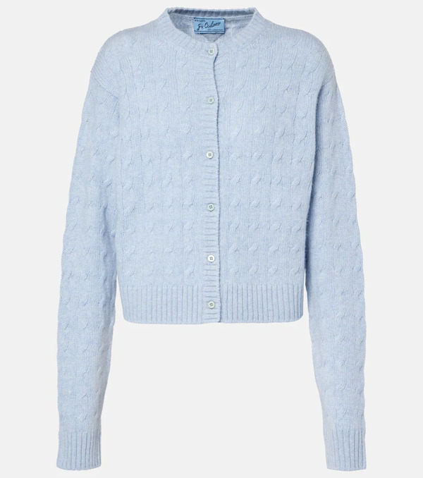  Prada Prada Re-cashmere Cable-knit Cardigan 