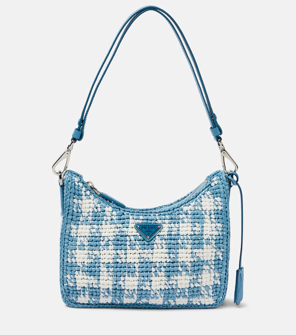  Prada Prada Prada Re-edition Mini Crochet Shoulder Bag 