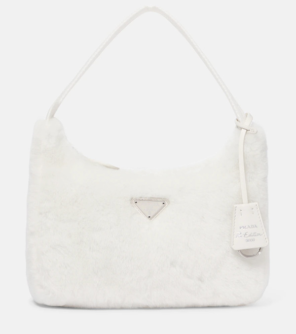  Prada Prada Prada Re-edition 2000 Mini Shearling Shoulder Bag 