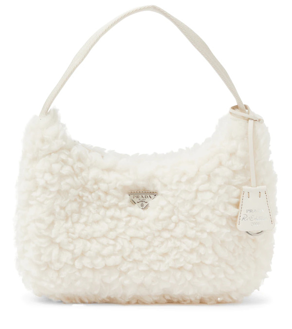  Prada Prada Re-edition 2000 Mini Shearling Shoulder Bag 