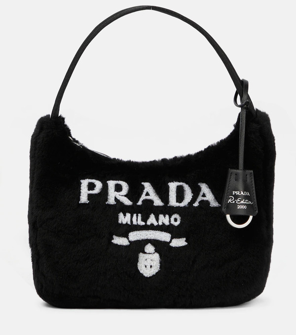  Prada Prada Prada Re-edition 2000 Mini Shearling Shoulder Bag 